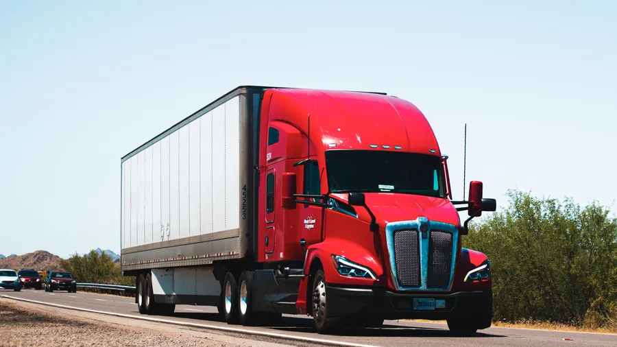 Freight truck on the highway